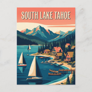 Cartão Postal Cartaz da Montanha de South Lake Tahoe Califórnia