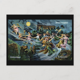 Cartão Postal Cartaz da Noite das Bruxas Dança Walpurgis