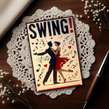 Cartaz da Noite de Dança Swing Vintage