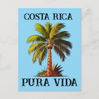 Cartão Postal cartaz da palmeira pura vida costa rica