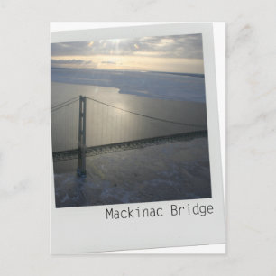 Cartão Postal Cartaz da ponte Mackinac na Península Superior do