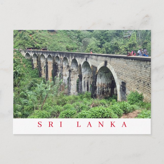 Cartão Postal Cartaz da ponte sobre nove arches do Sri Lanka (Frente)