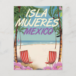 Cartão Postal Cartaz da praia de Isla Mujeres México
