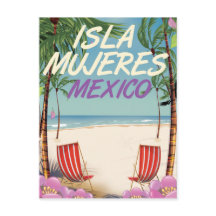 Cartaz da praia de Isla Mujeres México