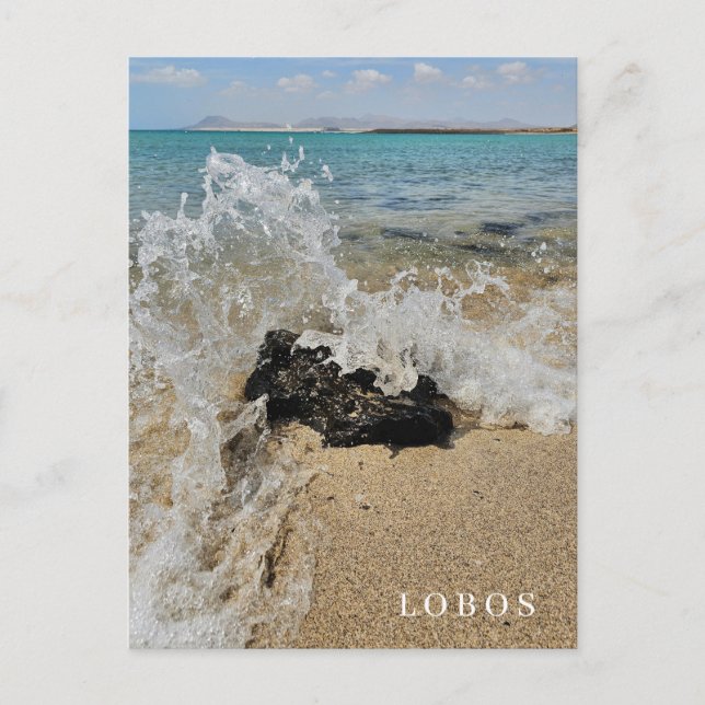 Cartão Postal Cartaz da praia de Lobos (Frente)