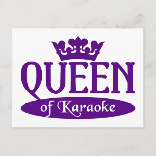 Cartão Postal Cartaz da Rainha de Karaoke