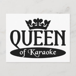 Cartão Postal Cartaz da Rainha de Karaoke