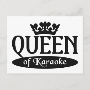 Cartão Postal Cartaz da Rainha de Karaoke
