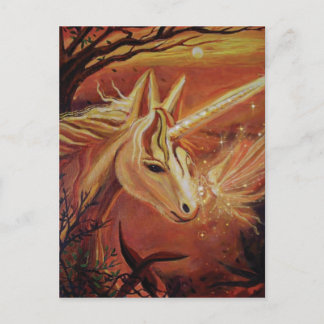 Cartão Postal Cartaz da Unicórn & Fairy "Finding The Way Home"
