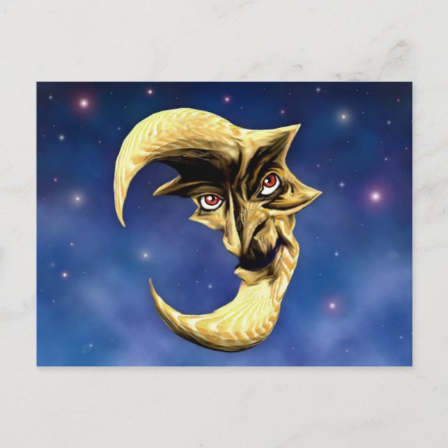 Cartão Postal Cartaz da velha lua do diabo (Frente)