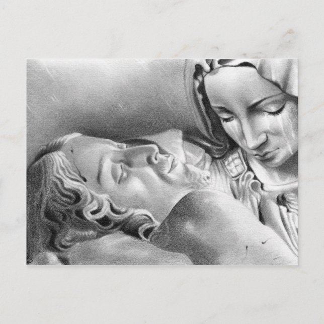 Cartão Postal Cartaz da Virgem Cristo de Jesus Maria (Frente)