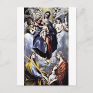 Cartão Postal Cartaz da Virgem e Criança de El Greco