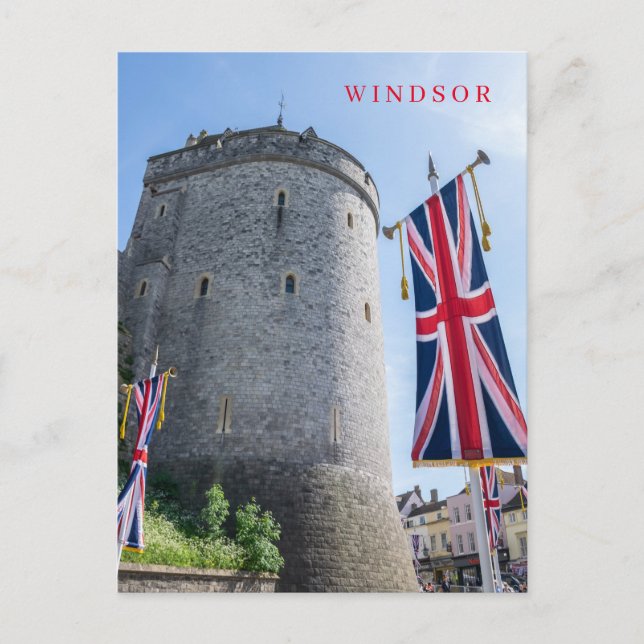 Cartão Postal Cartaz da vista da torre do Castelo de Windsor (Frente)