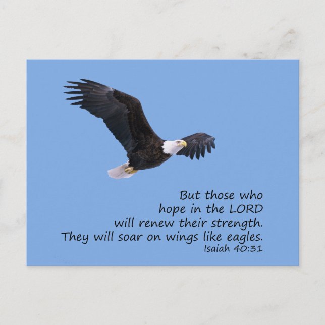 Cartão Postal Cartaz das Asas Como Águias (Frente)