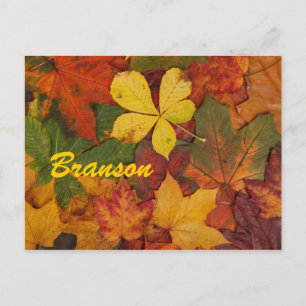 Cartão Postal Cartaz das Folhas do outono de Branson Missouri