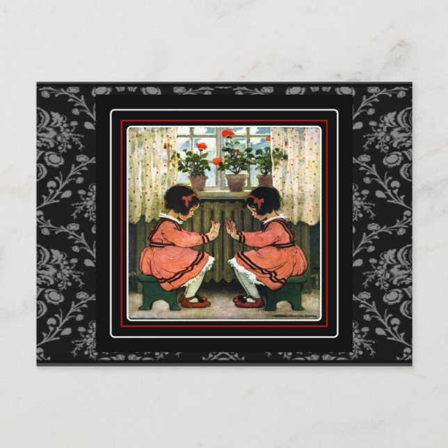 Cartão Postal Cartaz das Gêmeas - Jessie Wilcox Smith (Frente)