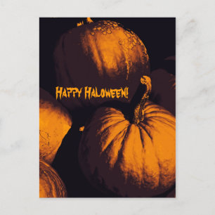 Cartão Postal Cartaz de abóbora feliz do halloween