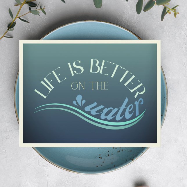 Cartão Postal Cartaz de água - Voos de vela de sup de navegação (Criador carregado)