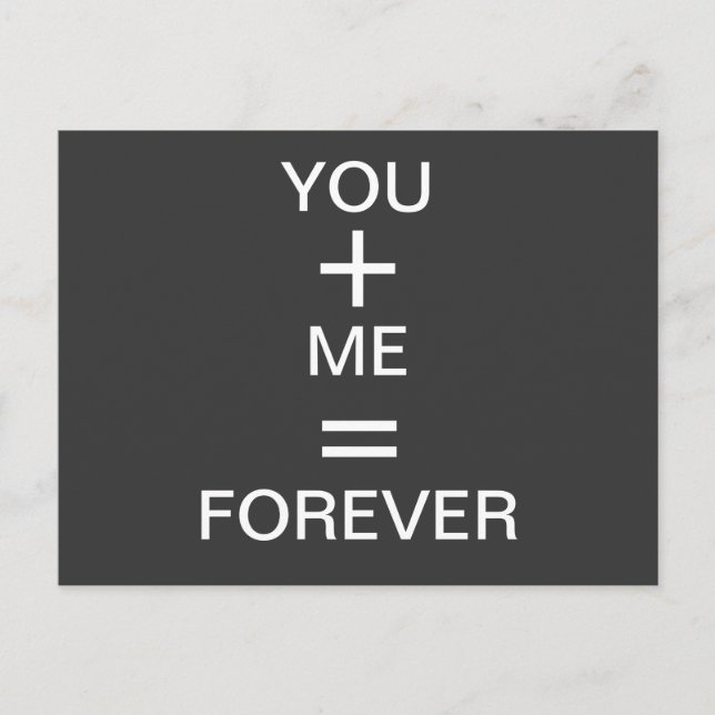 Cartão Postal Cartaz de amor a preto e branco (Frente)