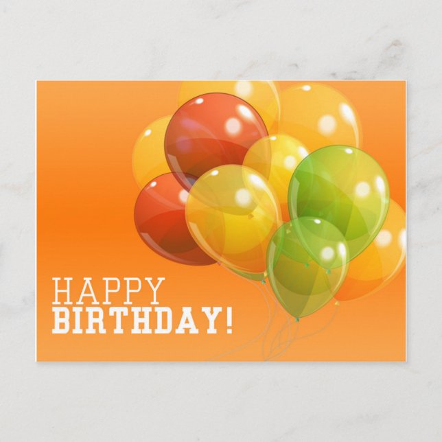 Cartão Postal Cartaz de aniversário feliz (Frente)