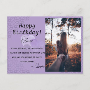 Cartão Postal Cartaz de Aniversário Personalizado e Balões de Co