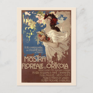 Cartão Postal Cartaz de anúncio do Show de Flores e Horticultura