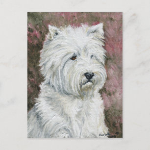 Cartão Postal Cartaz de Arte de Cão Branco Terrier, West Highla