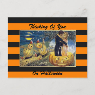 Cartão Postal Cartaz de arte de colheita do Halloween
