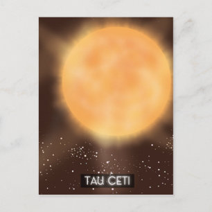 Cartão Postal cartaz de arte espacial Tau Ceti