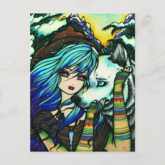 Cartão Postal Cartaz de Arte Fada de Fantasia Fantasia de Werewo