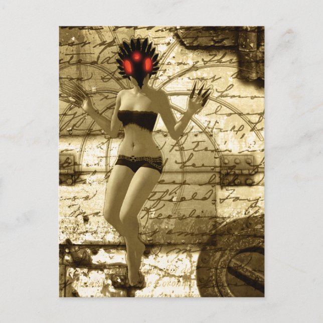 Cartão Postal Cartaz de Arte Gótica Surreal Nite Soyl (Frente)