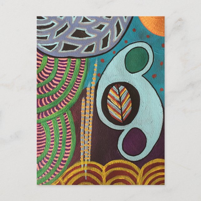 Cartão Postal Cartaz de arte moderna "Henri" abstrato (Frente)