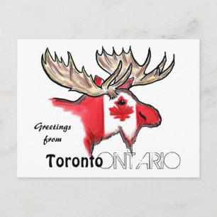 Cartão Postal Cartaz de bandeira local de Toronto Ontario Canadá