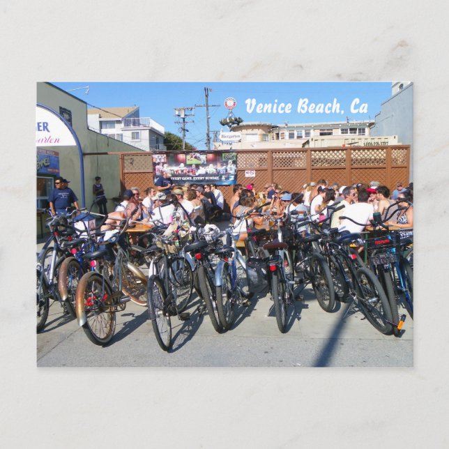 Cartão Postal Cartaz de bicicleta Venice Beach! (Frente)
