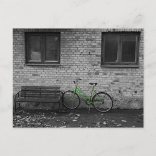 Cartão Postal Cartaz de bicicleta verde