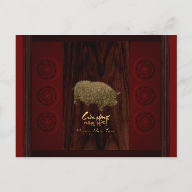 Cartão Postal Cartaz de boas-vindas vietnamita (Frente)