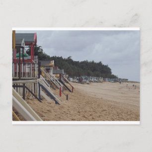 Cartão Postal Cartaz de cabanas de praia