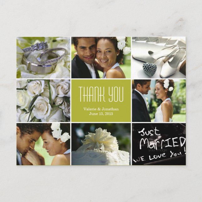 Cartão Postal Cartaz de casamento - Chartreuse (Frente)