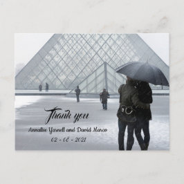 Cartão Postal Cartaz de casamento Obrigado