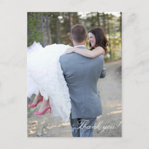 Cartão Postal Cartaz de casamento Obrigado