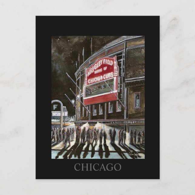 Cartão Postal Cartaz de Chicago - Arte Randsom (Frente)