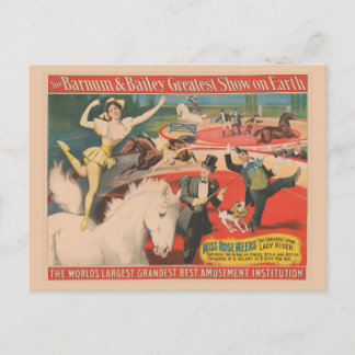 Cartão Postal Cartaz de Circo Antigo da Srta. Rose Meers