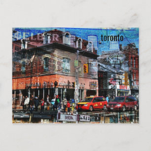 Cartão Postal Cartaz de colagem da rua Toronto Queen