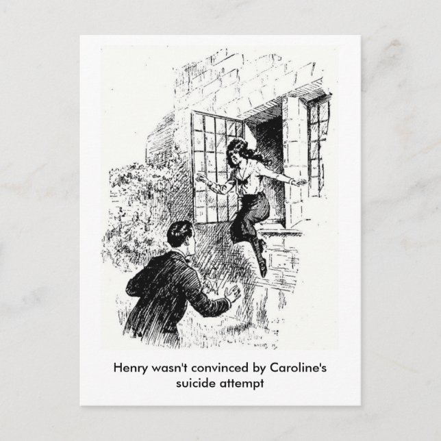 Cartão Postal Cartaz de comédia Vintage (Frente)