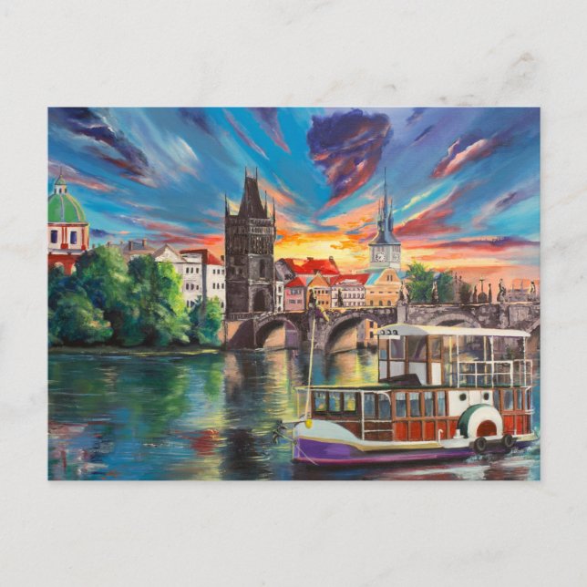 Cartão Postal Cartaz de conto de fadas de Praga (Frente)