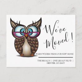 Cartão Postal Cartaz de coruja giro