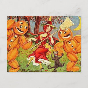 Cartão Postal Cartaz de dança de bruxas do KRW Vintage Hallowee