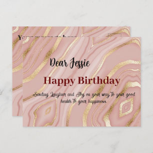 Cartão Postal Cartaz de desejos de aniversário