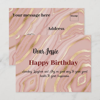 Cartão Postal Cartaz de desejos de aniversário