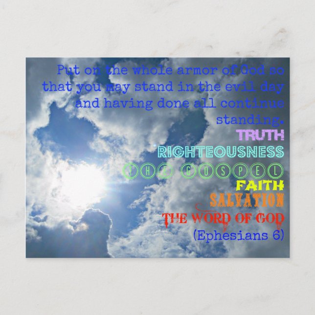 Cartão Postal Cartaz de Deus (Frente)